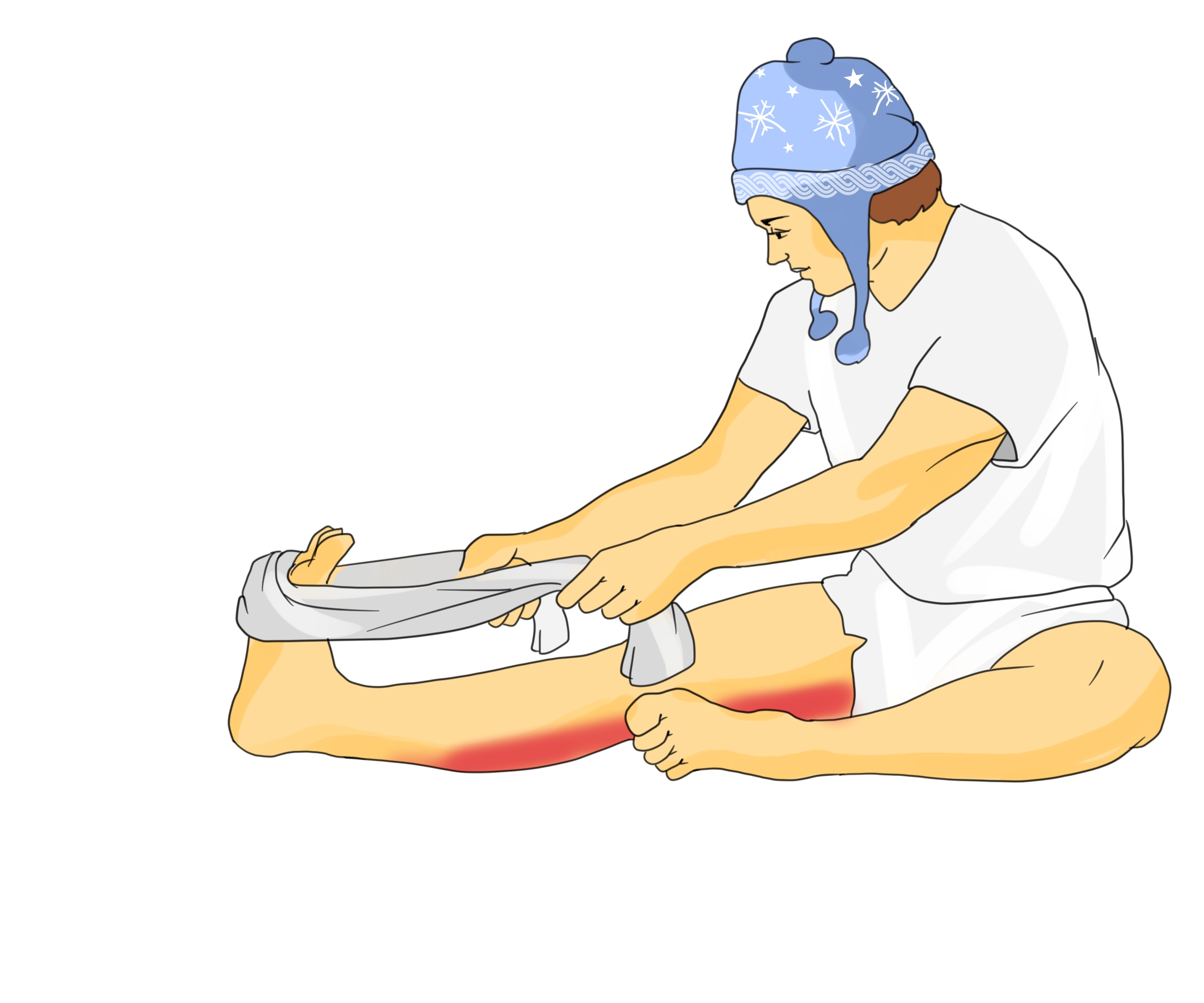 Hamstring cramps when bending knee