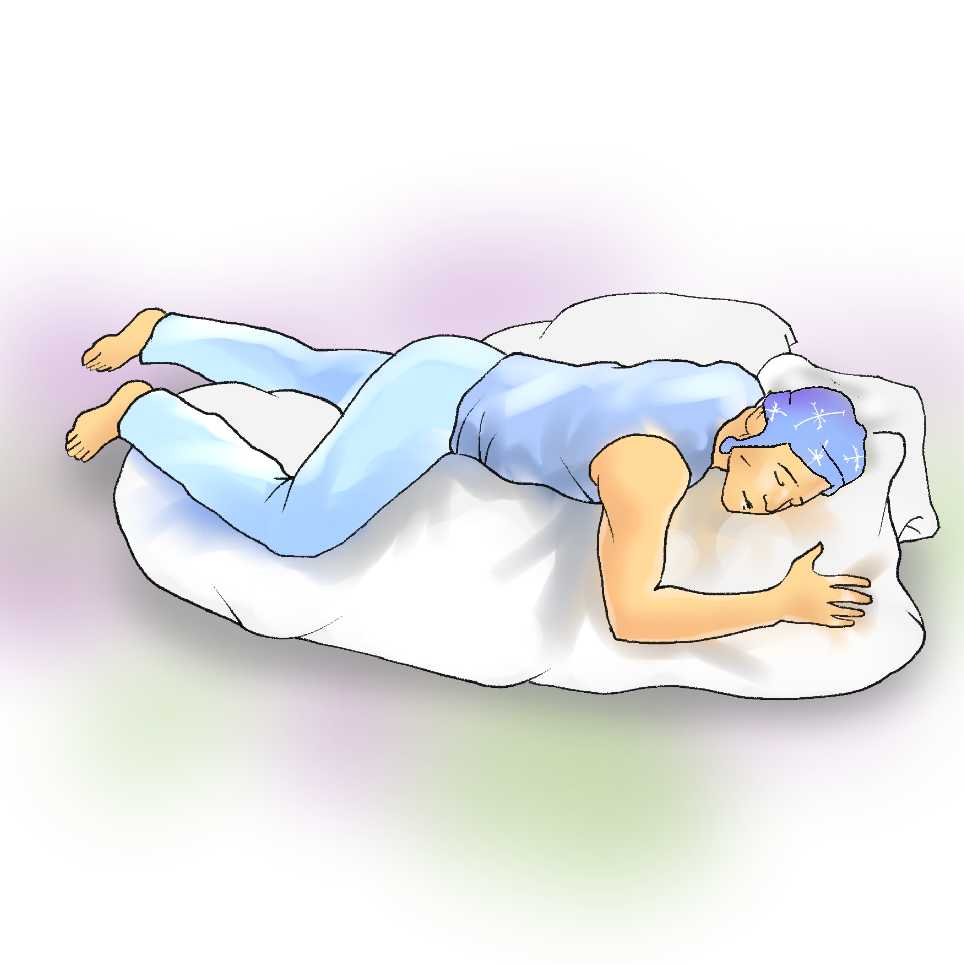 body pillow sleep positions